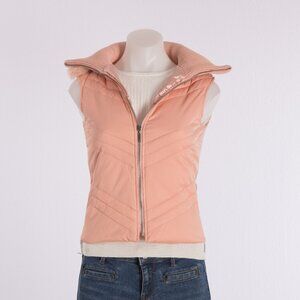 Bebe Blush Quilted Puffer Vest with Rabbit Fur Trim Size US XS